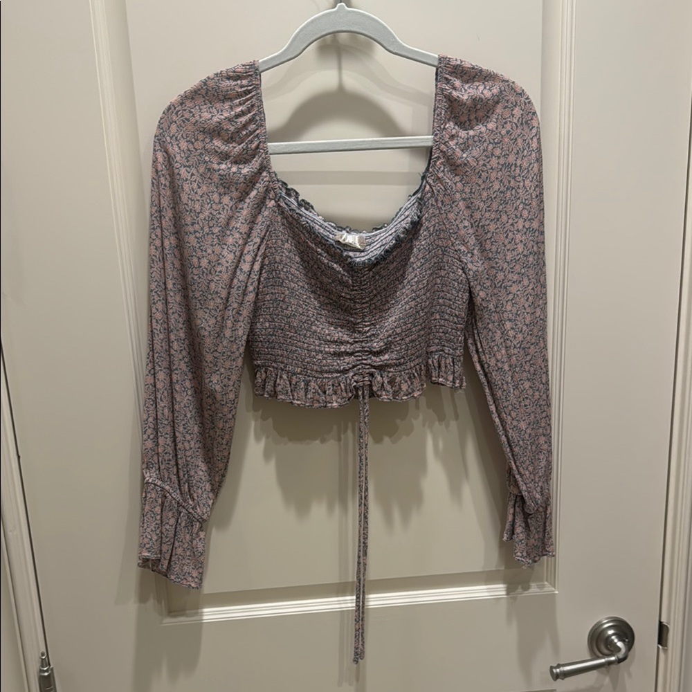Floral Pink Long Sleeve Top